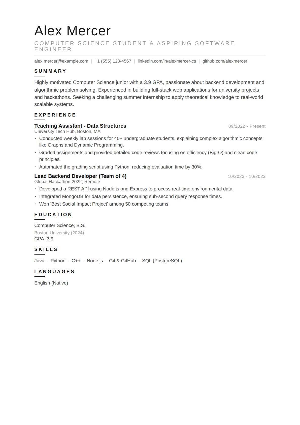 Computer Science Student