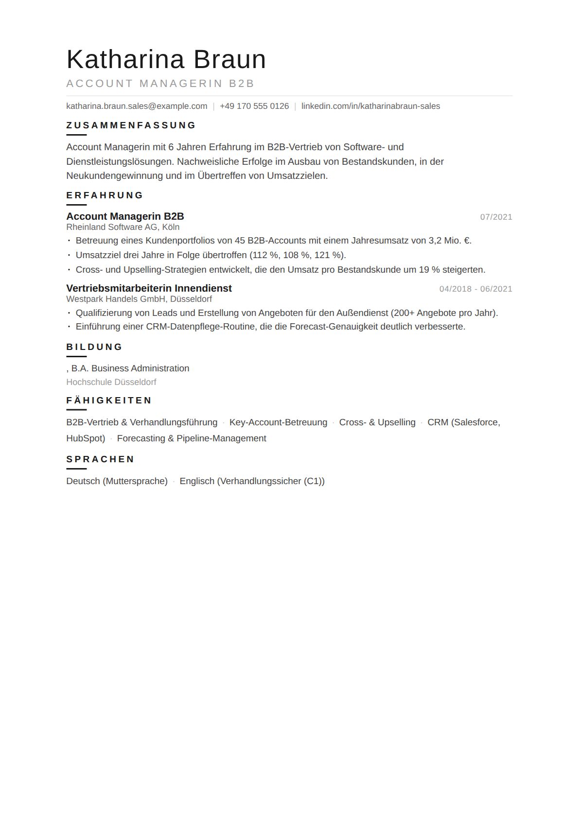 Account Managerin B2B