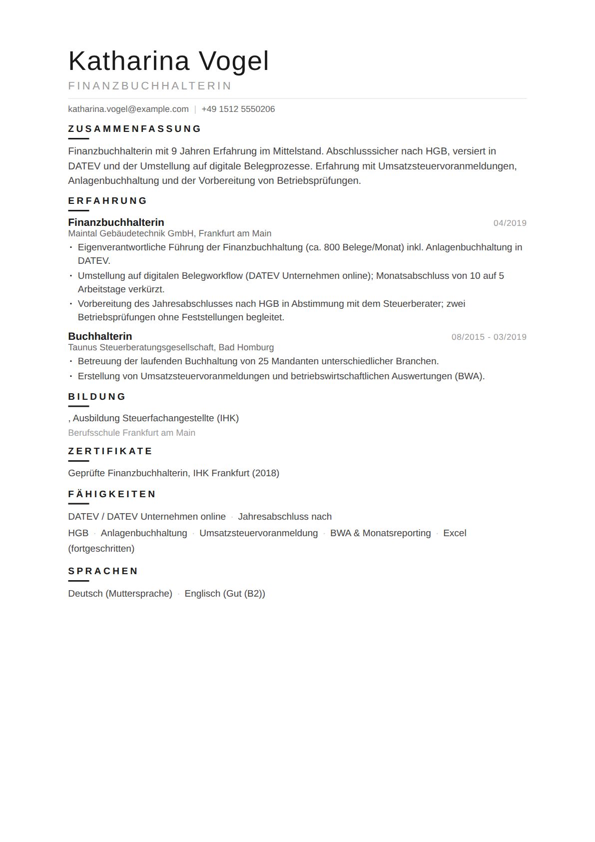 Finanzbuchhalterin
