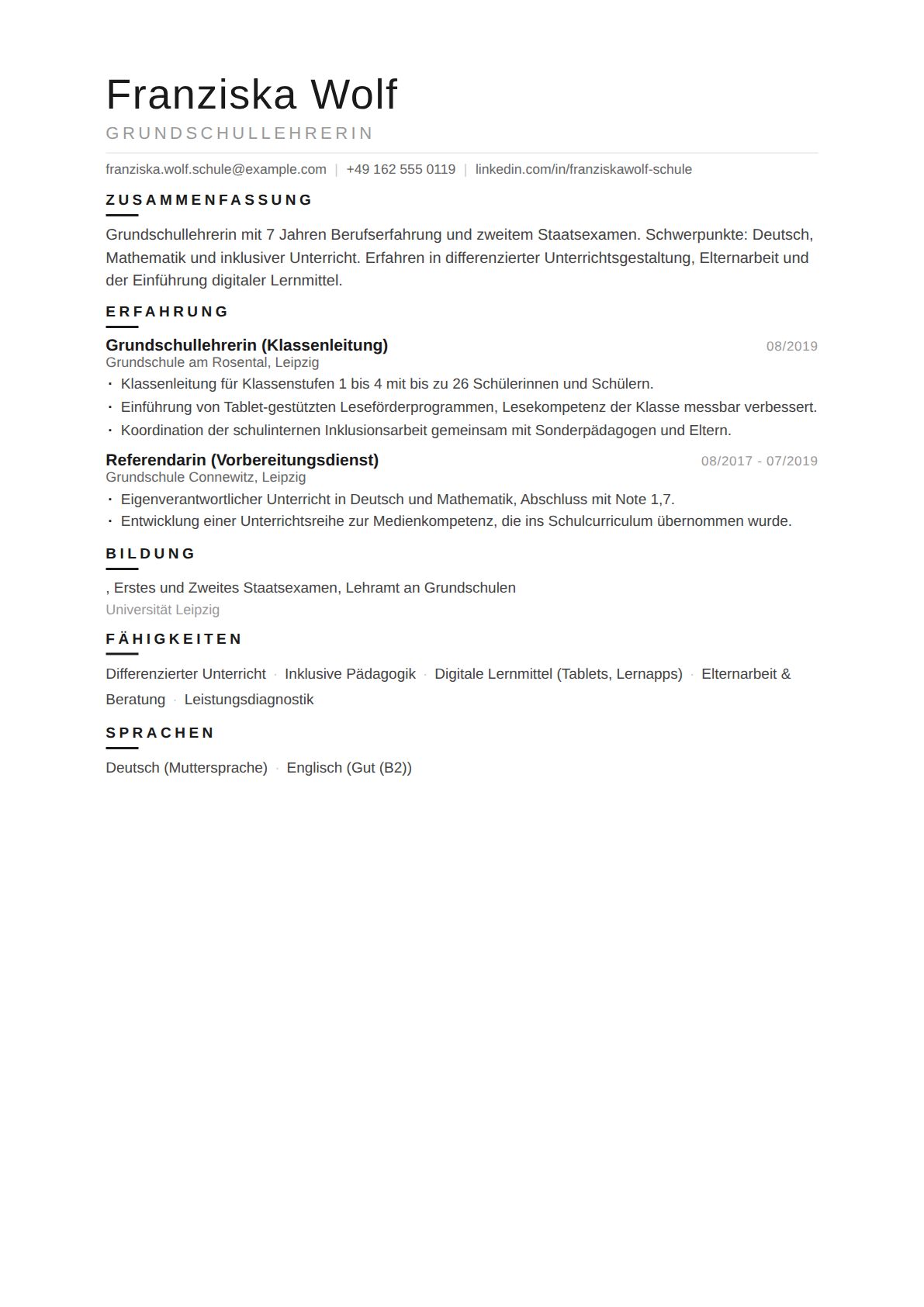 Grundschullehrerin