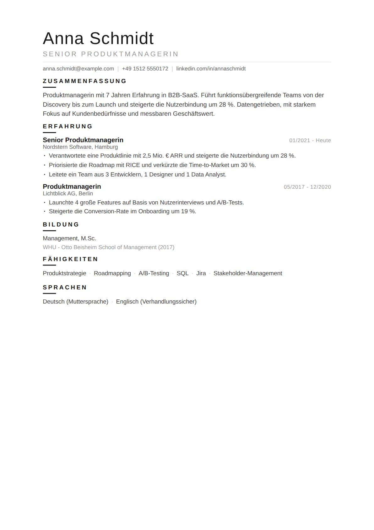 Senior Produktmanagerin