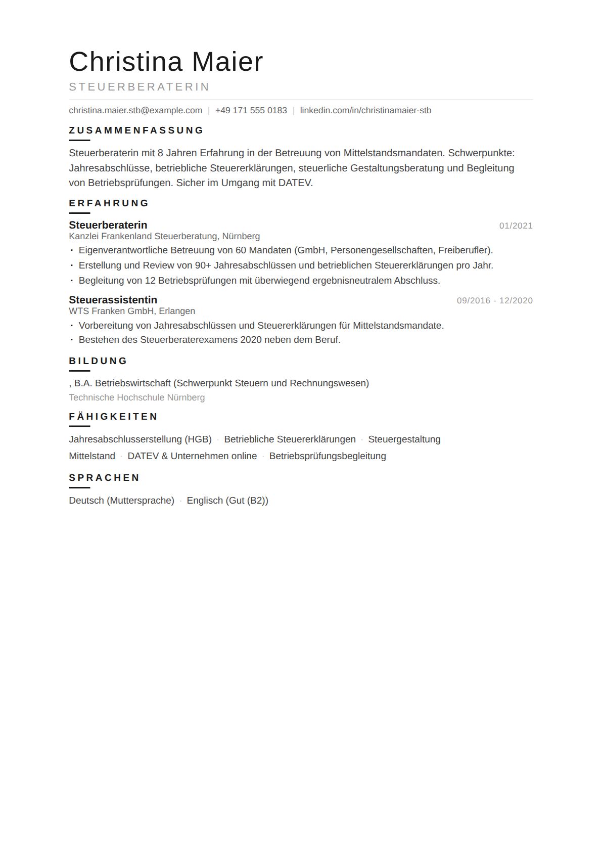 Steuerberaterin