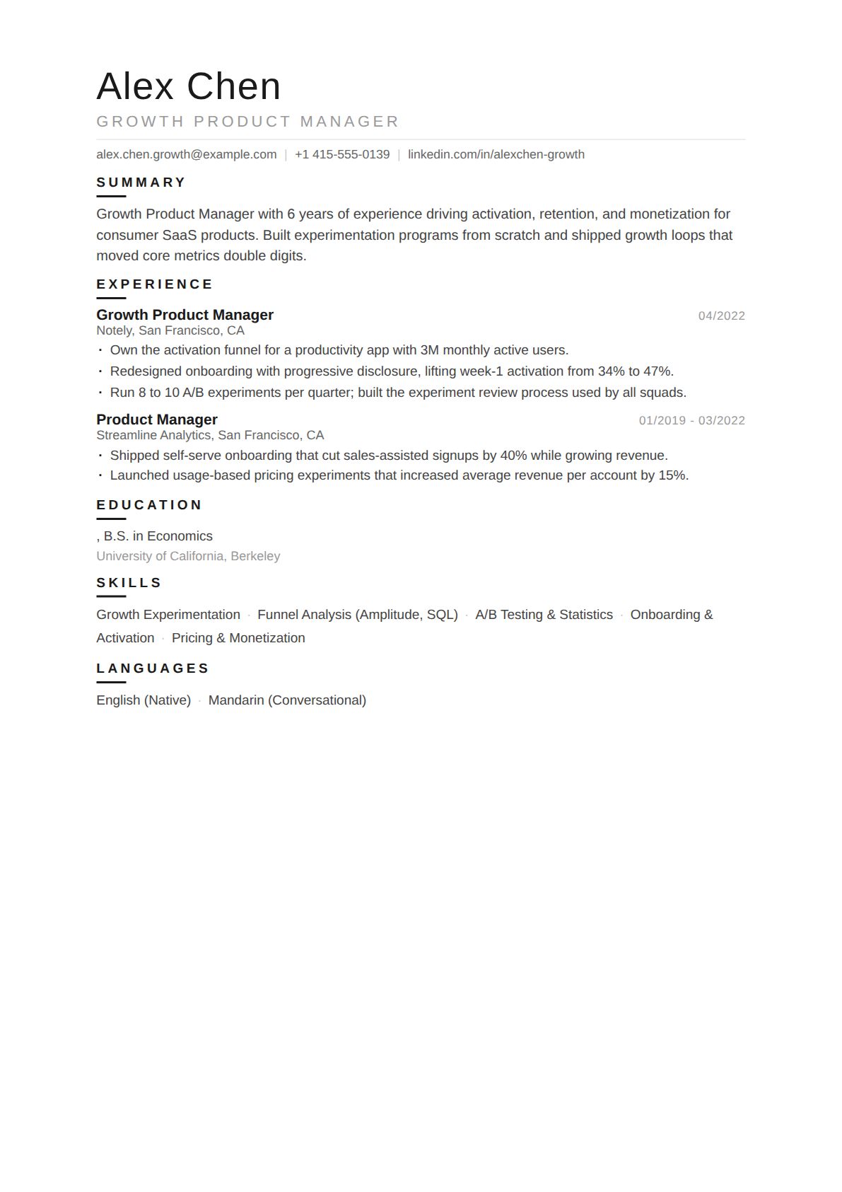 Growth Product Manager