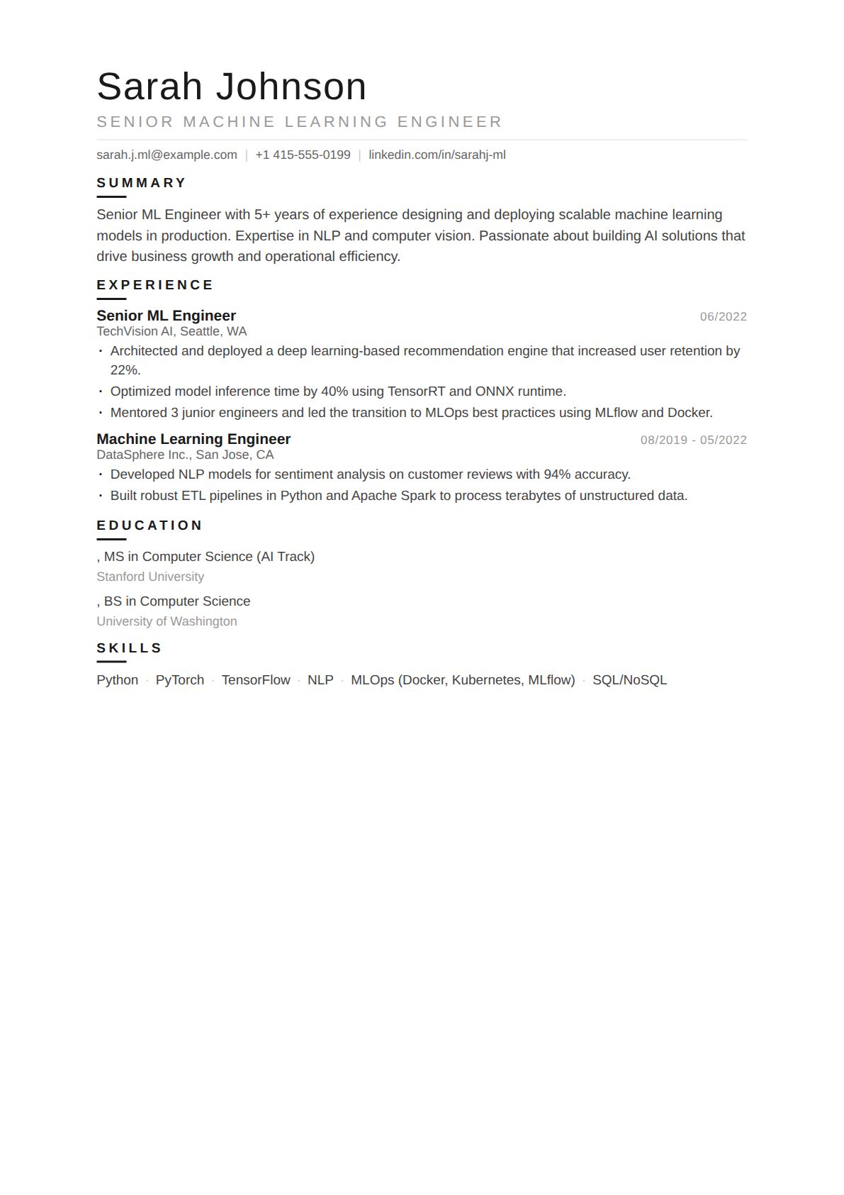 Senior ML Engineer