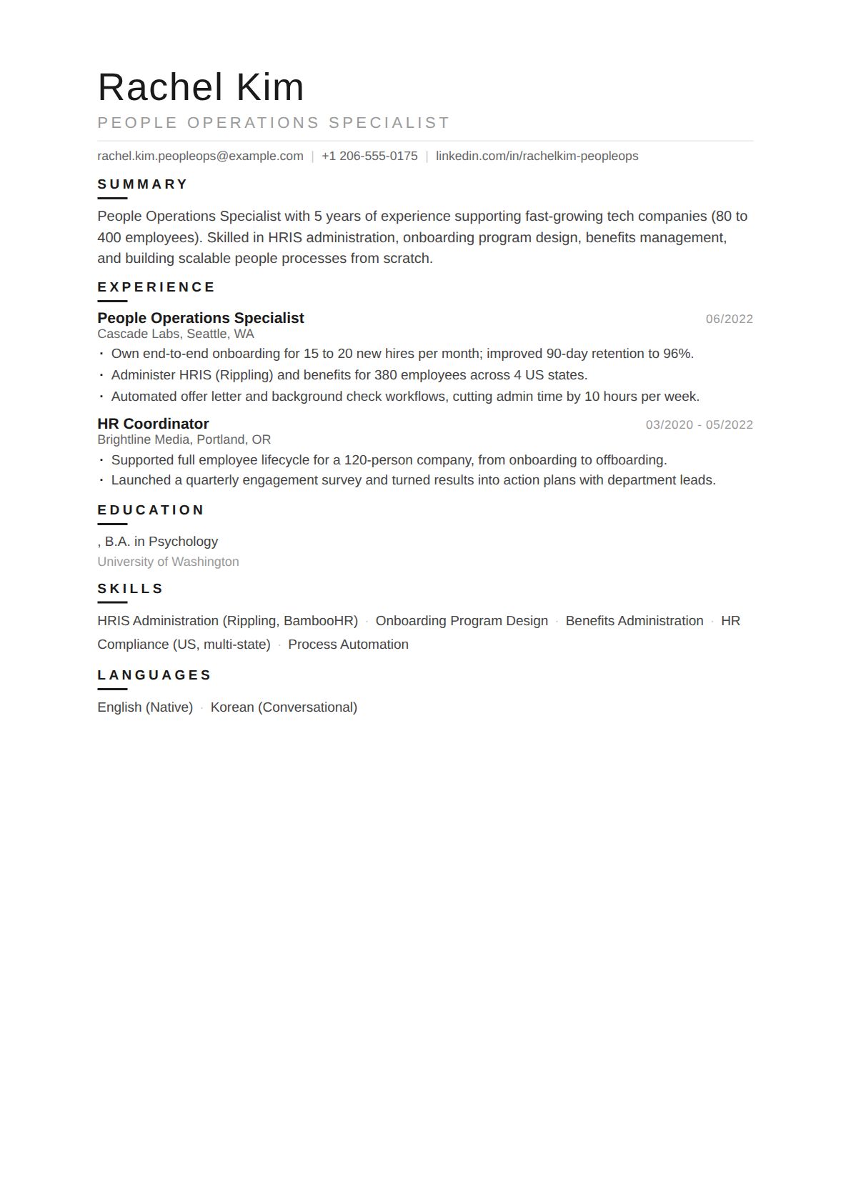People Operations Specialist