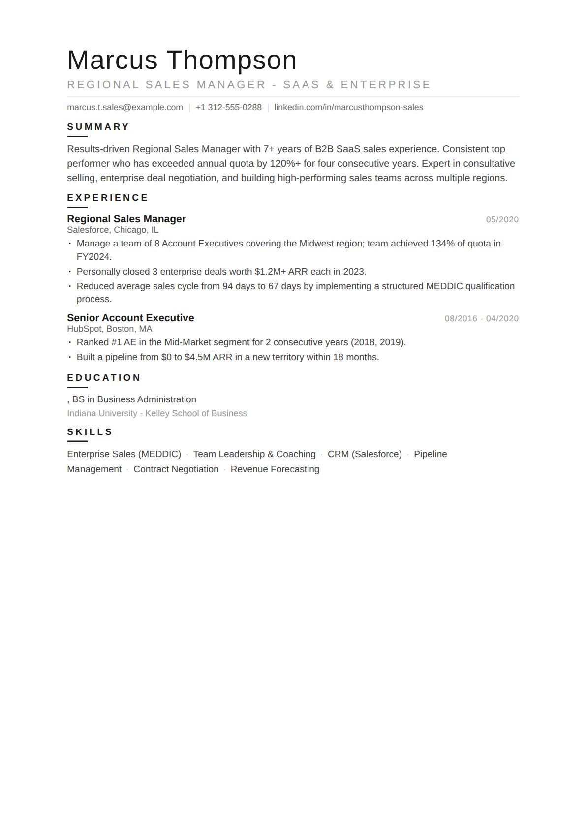 Regional Sales Manager