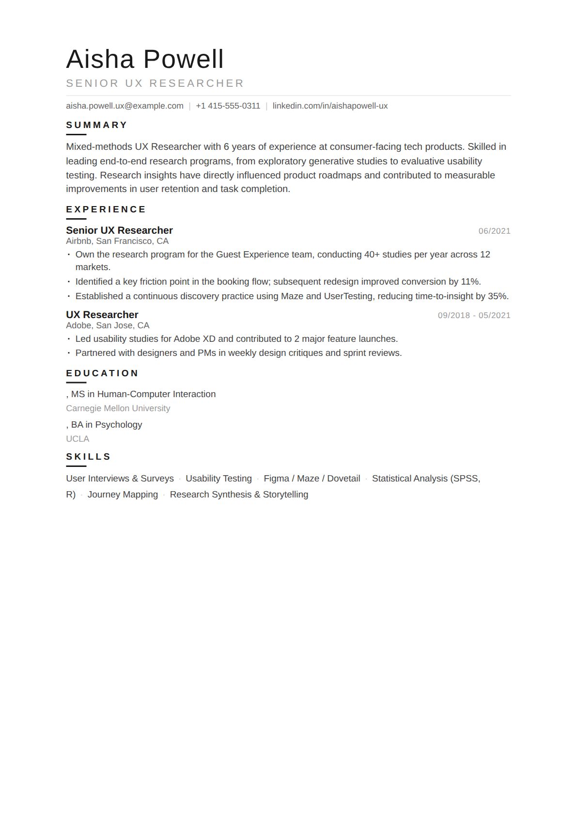 Senior UX Researcher