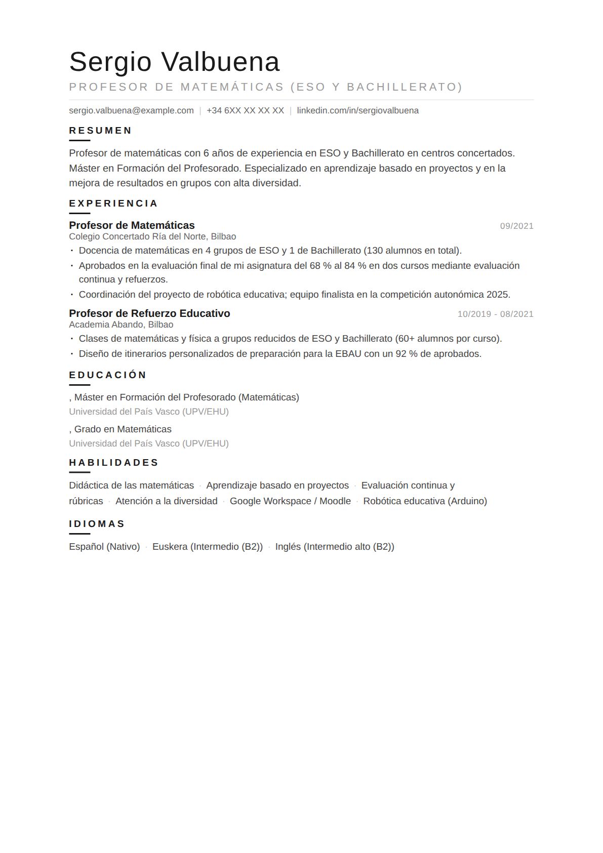 Profesor de Educación Secundaria