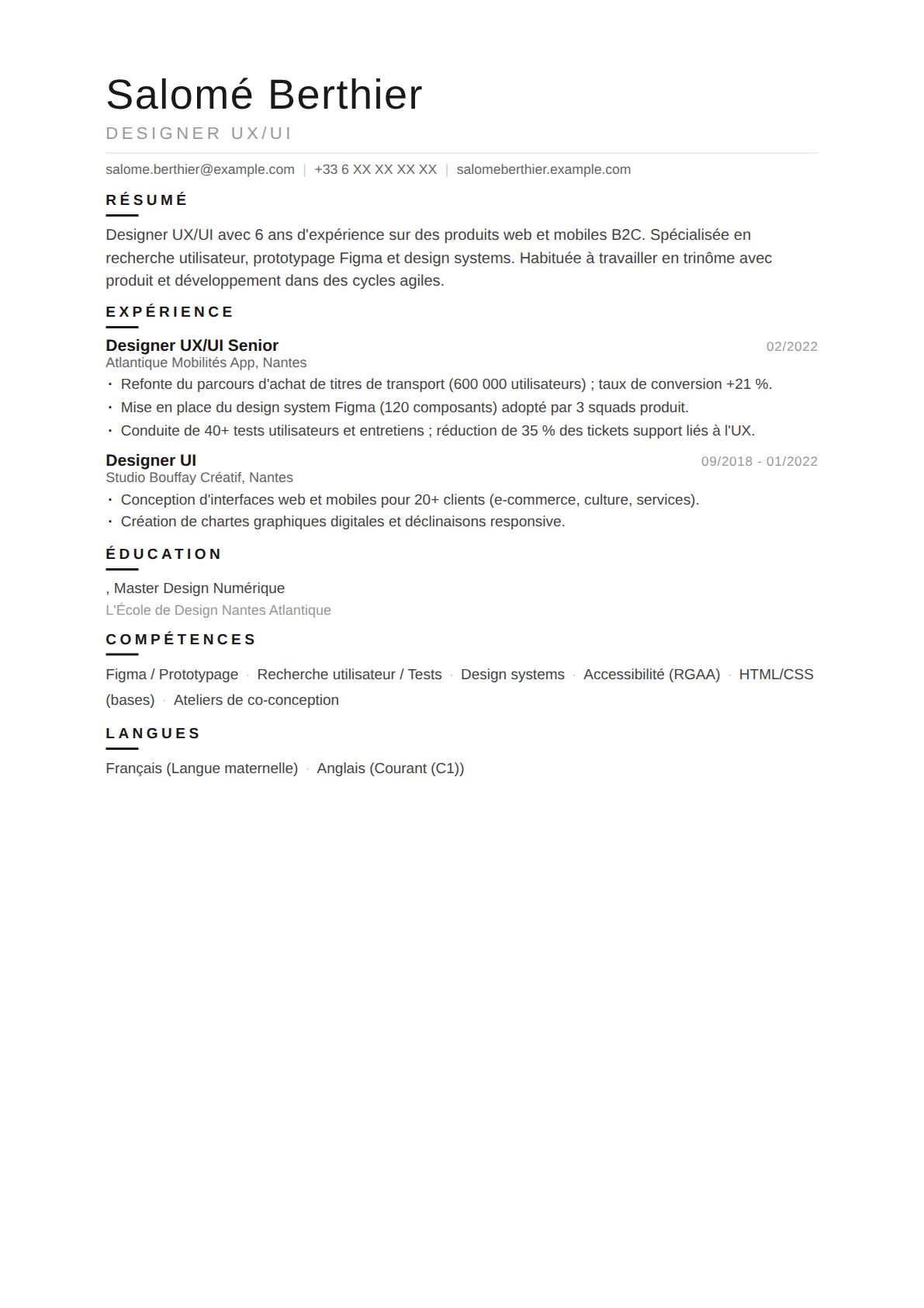 Designer UX/UI